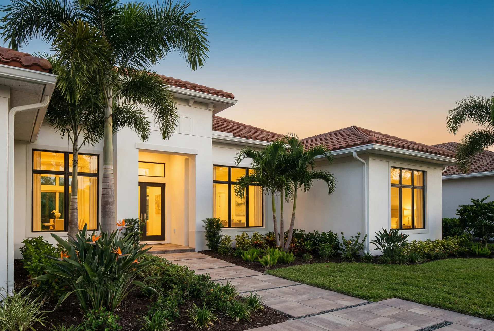 Florida home exterior evaluated during a wind mitigation inspection