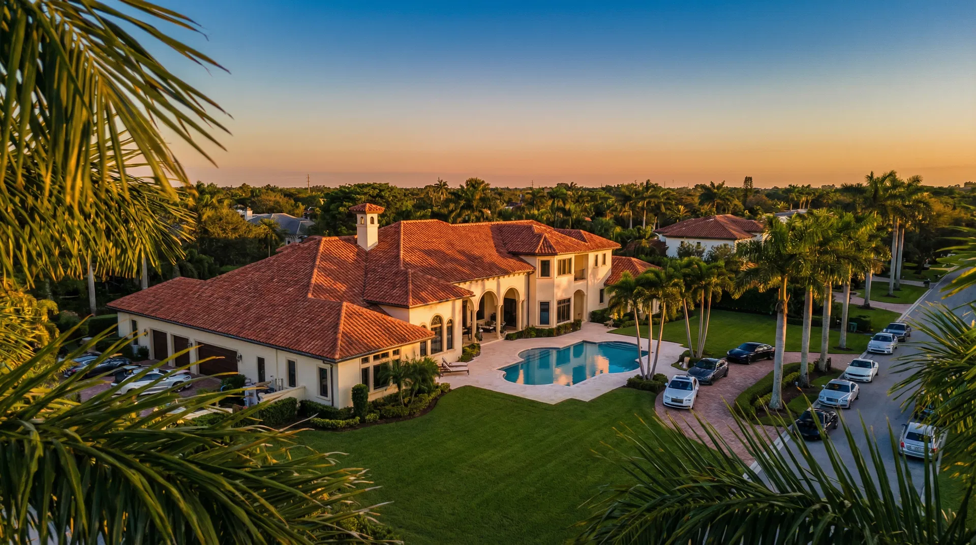 Luxury South Florida home exterior in Parkland